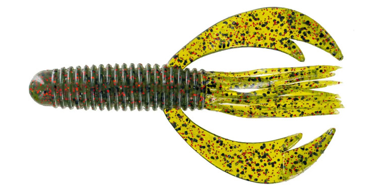 Big Bite Baits 4" Swimming Craw Tube 7pk - Watermelon Red Flake