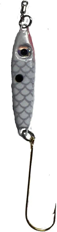 Bink's Minnow Spoon (Single Hook) 1/4oz - White/Red Throat