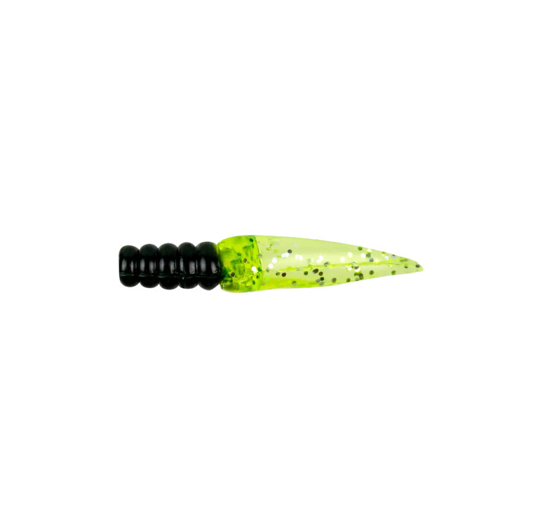 Bobby Garland 1.25" Itty Bit Slab Slay'R  20pk - Black / Chartreuse Silver