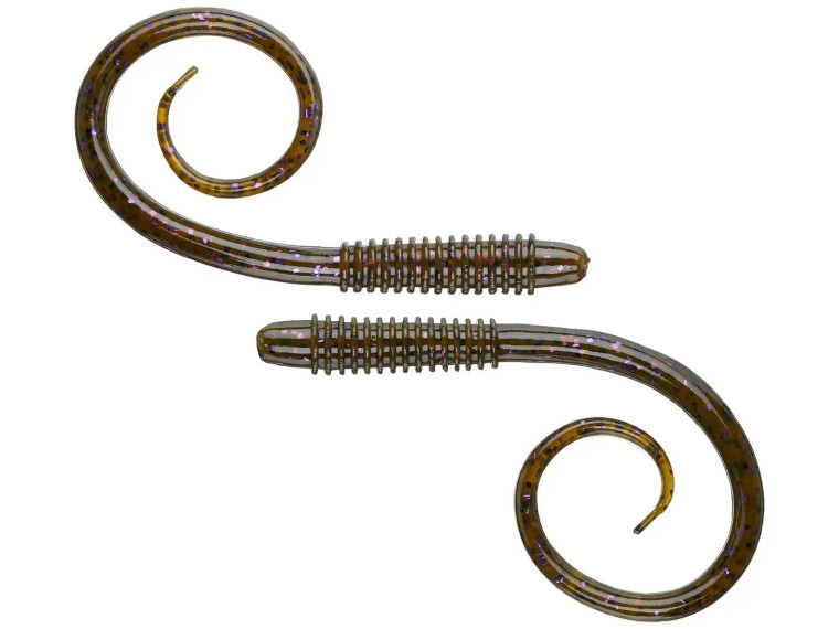 Chompers Possum Tail - Green Pumpkin/Purple Flake - 5 Pack