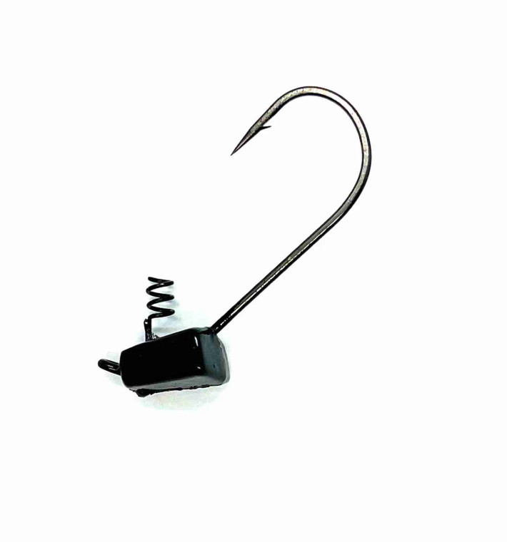 Chompers Pro Model Shaky Jighead Black 1/4 oz- 5 pack