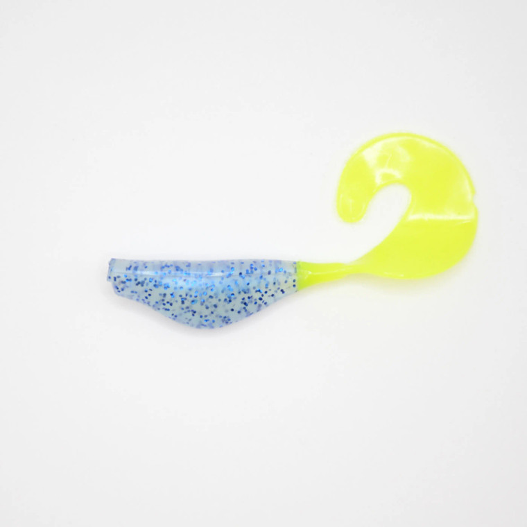 Crappie Slammers 10ct Grub Shad - Sapphire Ghost