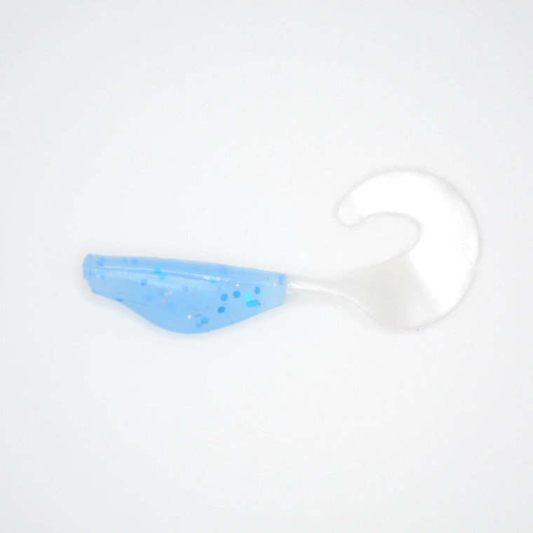 Crappie Slammers 10ct Grub Shad - Toothpaste Pearl