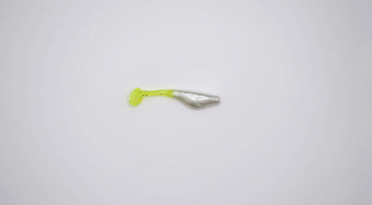 Crappie Slammers 10ct Paddle Shad - White Pearl Chartreuse Sparkle