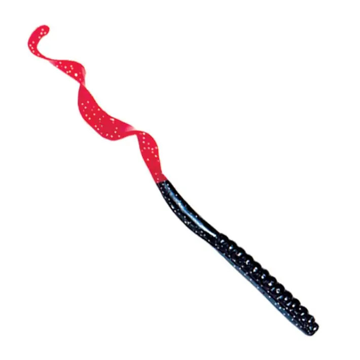 Culprit 7.5" Worm 13pk - Black Red Tail