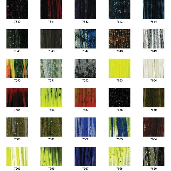 Do-It Molds - Silicone Skirting 5pkg - Smoke w Black Scale