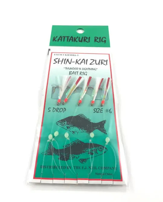 Kattakuri Bait Rig Deluxe Mono Flash sz6 - 5 drop