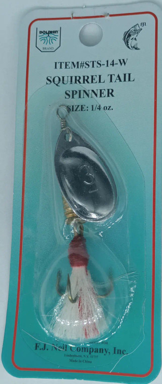 Import Squirrel Tail Spinner 1/4oz - White