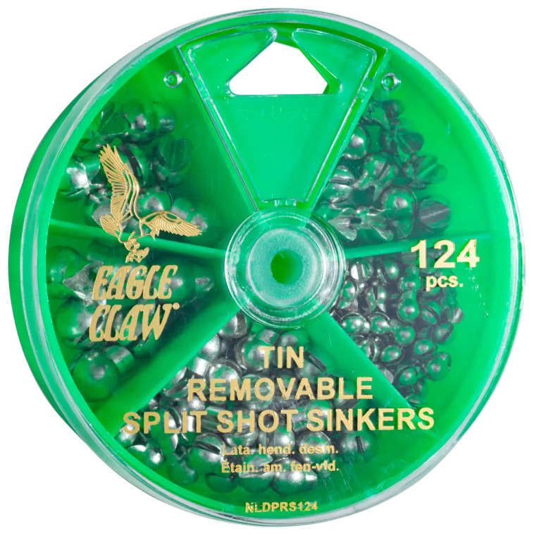 Eagle Claw - Split Shot Dial Pack 124pc Assorted Sizes