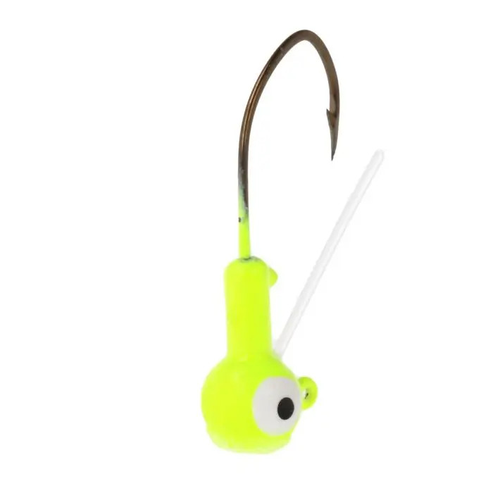 Eagle Claw Pro-V Weedless Jighead 1/16oz 6pk - Chartreuse