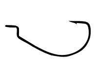 Eagle Claw - Laser Sharp Wide Gap Worm Hook Platinum Black sz4/0