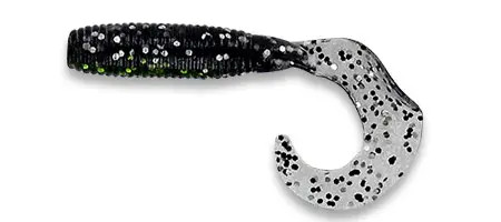 Yamamoto 4" Single Tail Grub Smoke W/ Black & Silver Flake (20 Pack)