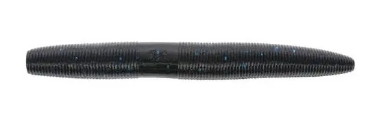 Yamamoto 6' Senko 10/pkg - Black w/Large Blue