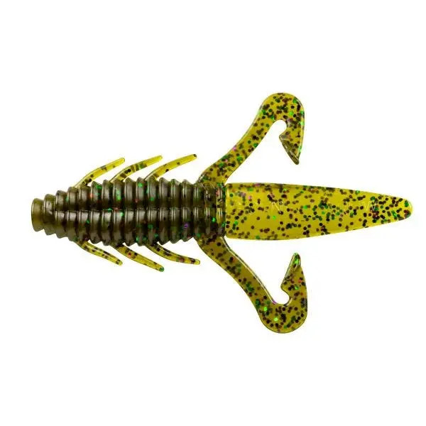 Gene Larew 4.25" Biffle Bug 8pk - Green Pumpkin Candy