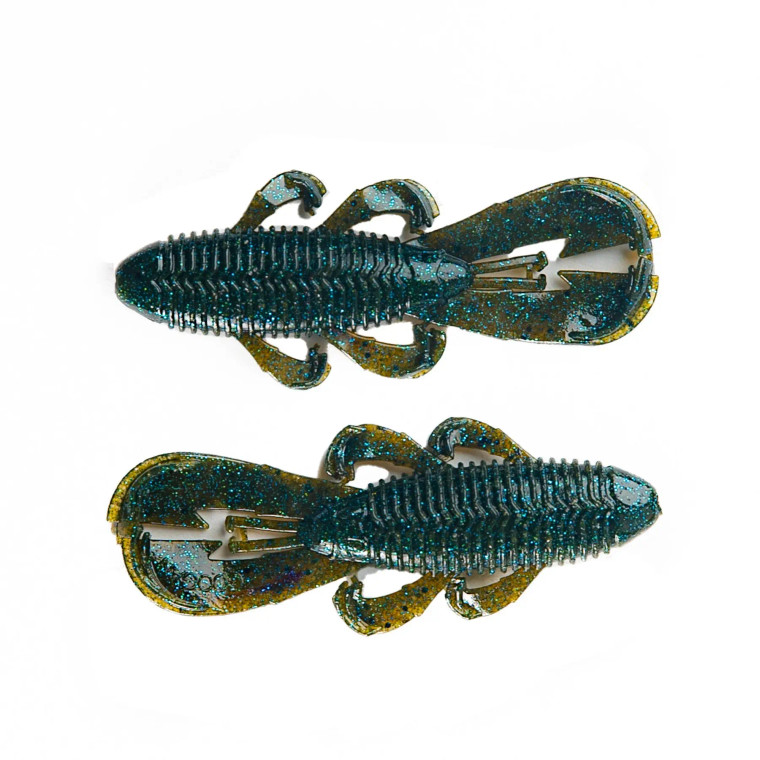 Googan Baits 4" Bandito Bug 7pk- Green Pumpkin Blue