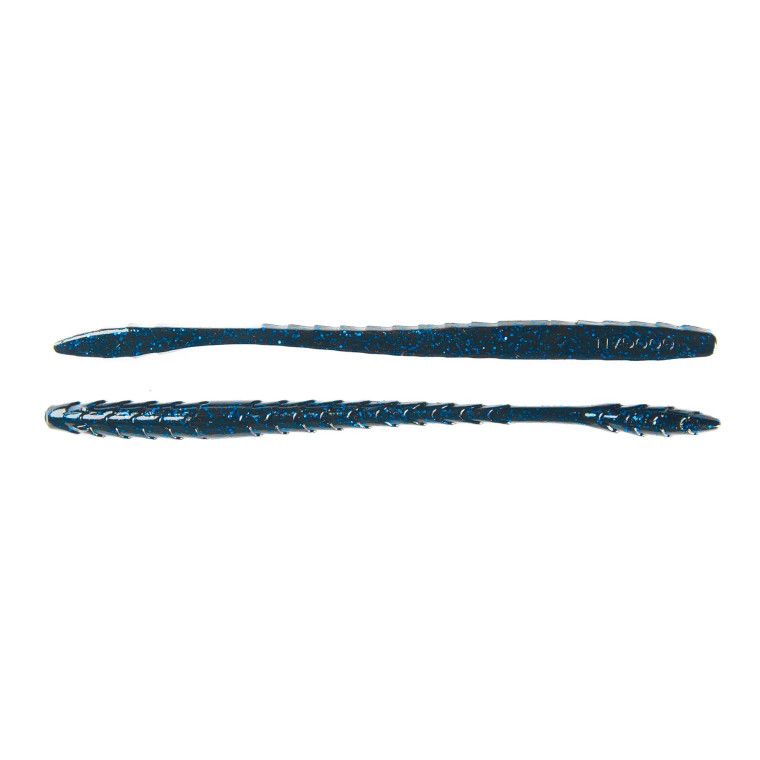 Googan Baits 8" Slim Shake Worm 7pk -Black Blue Flake