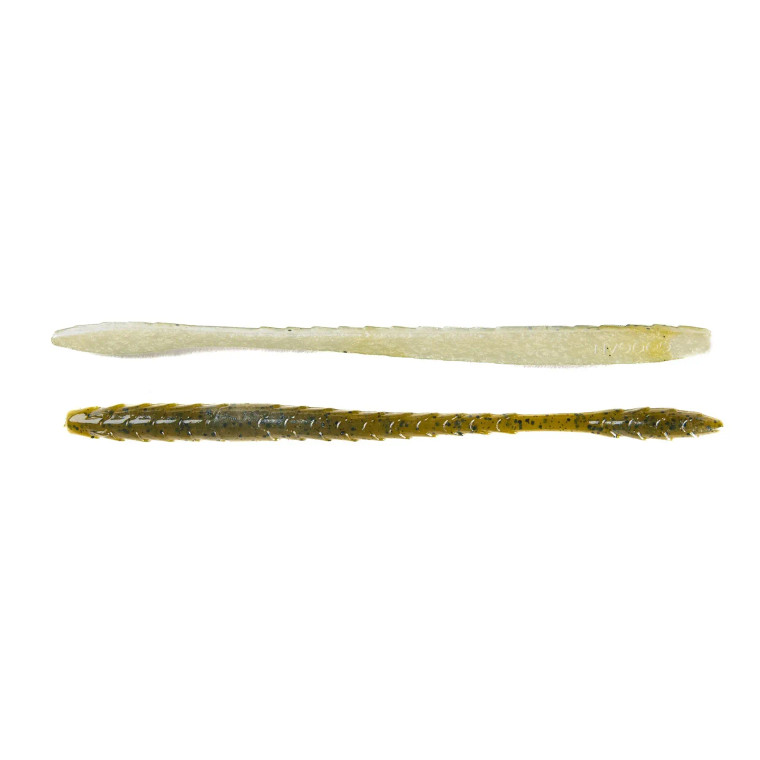 Googan Baits 8" Slim Shake Worm 7pk -Green Pumpkin Pearl