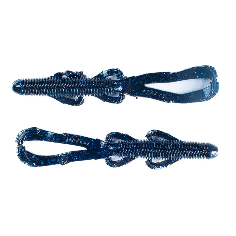 Googan Baits 6" Trench Hawg 7pk - Black Blue Flake