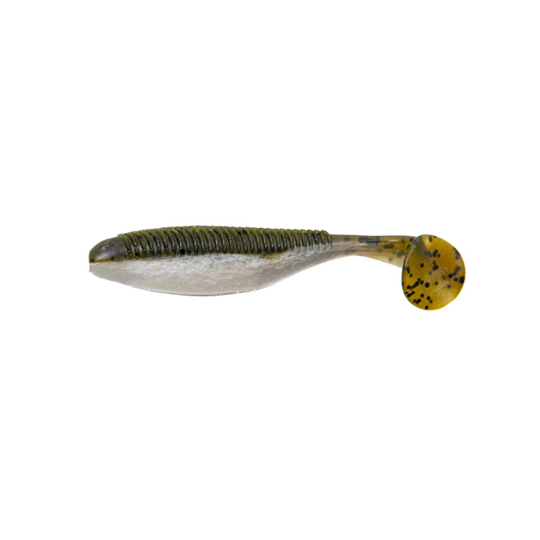 Googan Baits 4" Saucy Slimmer - Green Pumpkin Pearl