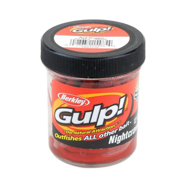 Gulp Extruded Nightcrawler 1.8oz Jar - Red Wiggler