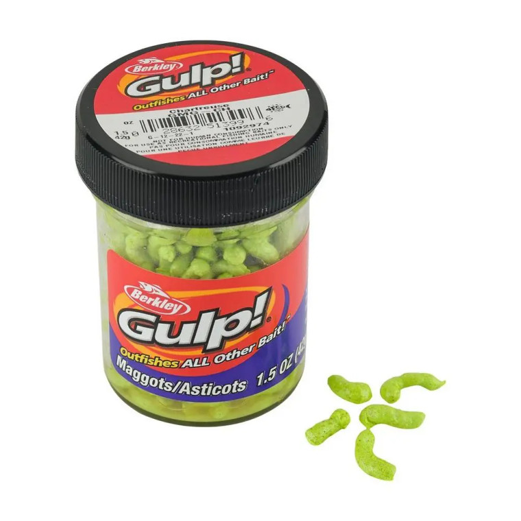 Gulp Maggot 1.5oz Jar  - Chartreuse
