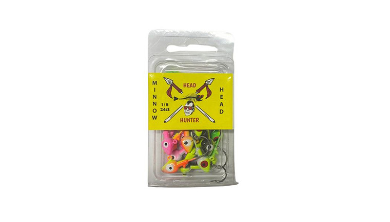 Head Hunter - 1/8oz Painted Minnow Head Asst 24pk