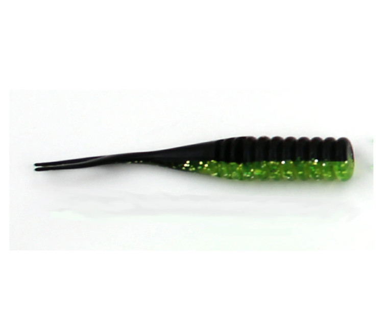 Jenko 2.5" Mermaid Jig 15pk - Midnight Chartreuse