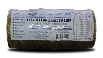 Joy Fish - 1lb Gold Braided Nylon Twine sz18