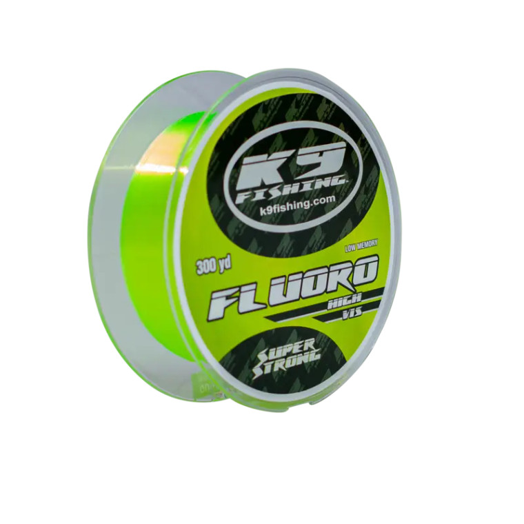 K9 Fishing 06lb HiVis Fluoro Line 300 yards