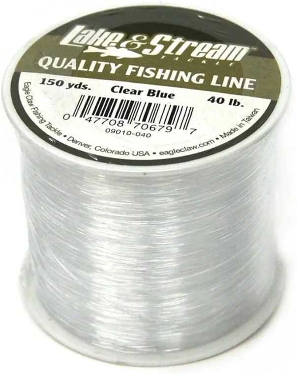 Lake and Stream - 40# mono clear blue 150 yds