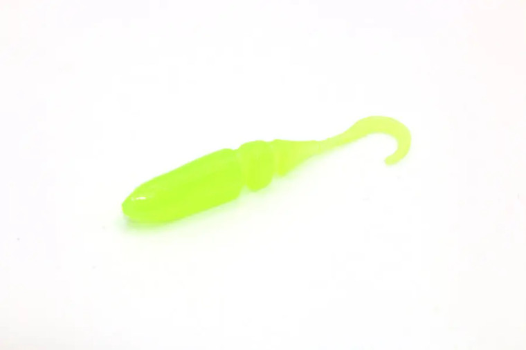 Lake Fork Trophy Lures 2.25" Live Magic Minnow Pin Tail 15ct - Chartreuse Glow