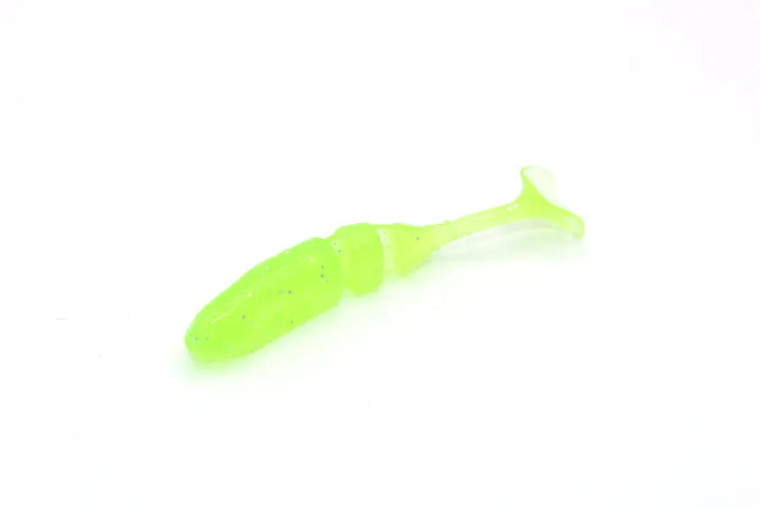 Lake Fork Trophy Lures 2.25" Live Magic Minnow Boot Tail 15ct - Chartreuse Ice