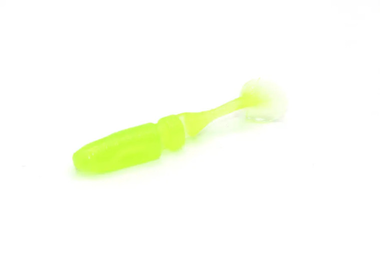 Lake Fork Trophy Lures 2.25" Live Magic Minnow Boot Tail 15ct - Chartreuse Glow