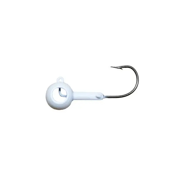 Leland's Lures Eyehole Round Jighead 3/16oz- White