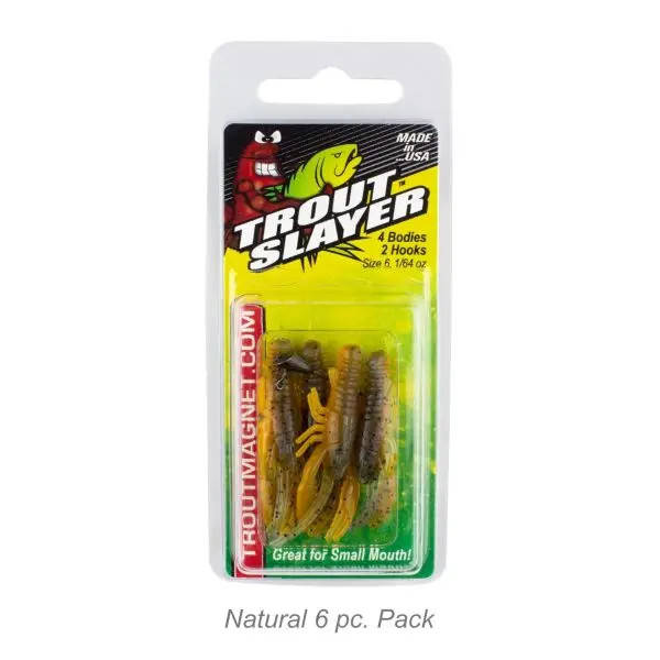 Leland's Lures Trout Slayer Tiny Craw 6pk - Natural
