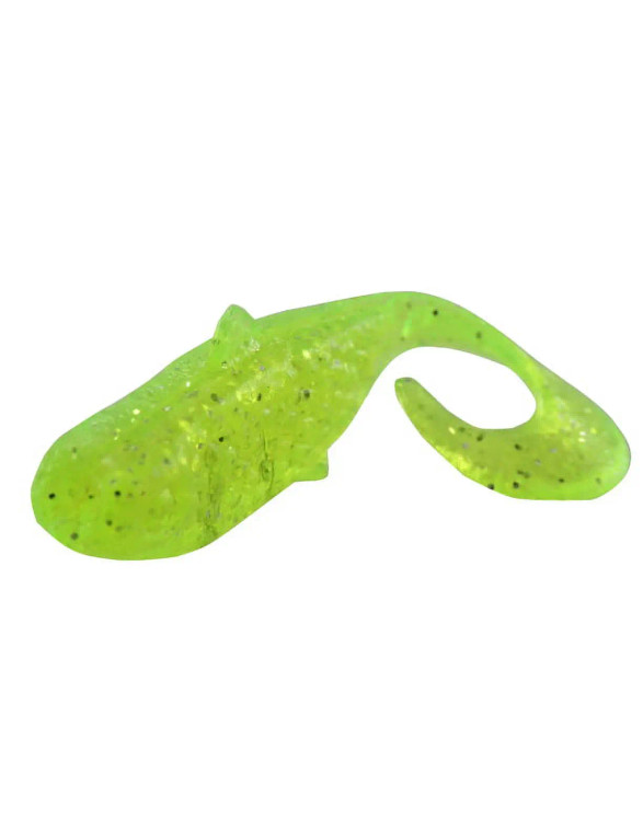 Luck "E" Strike - 1" Swim N Minnow Chartreuse Glitter 25pk