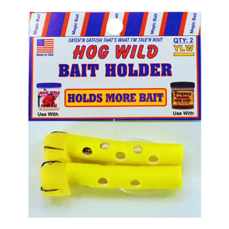 Magic Bait Holder Tube Yellow 2pk