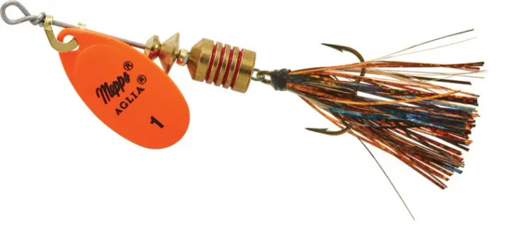 Mepps - 1/8oz Aglia Flashabou - Rainbow Trout - Blue/Silver