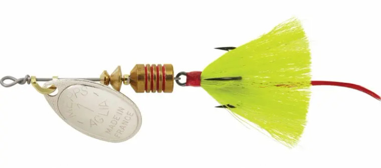 Mepps - 1/8oz Aglia Silver - Yellow