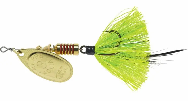 Mepps - 1/4oz Aglia Gold/Chartreuse