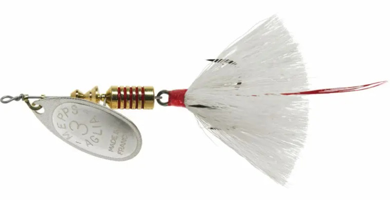 Mepps - 1/4oz Aglia Silver/White