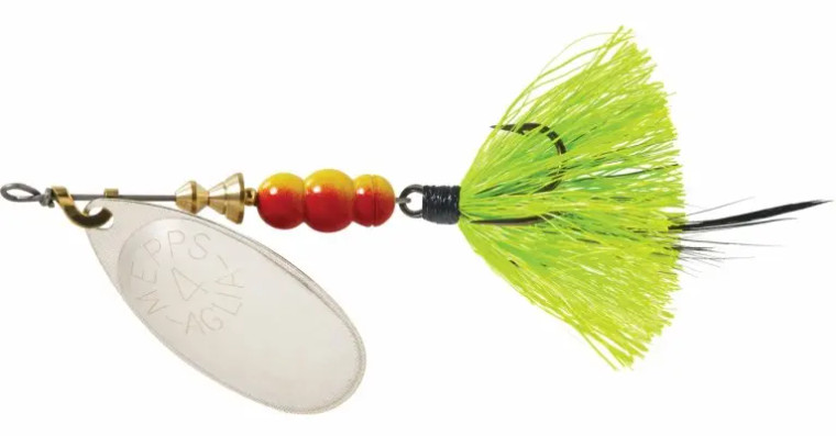 Mepps - 1/3oz Aglia Silver/Chartreuse