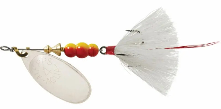 Mepps - 1/3oz Aglia Silver/White