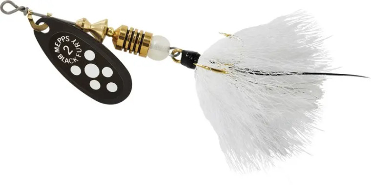 Mepps - 1/6 oz Black Fury White