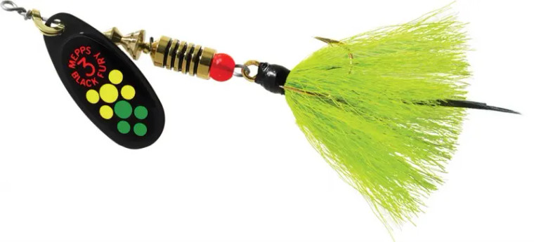 Mepps - 1/4oz Black Fury Hot Fire Tiger