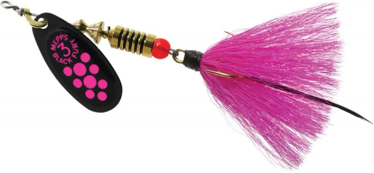 Mepps - 1/4oz Black Fury Pink