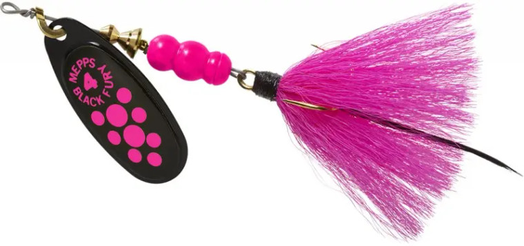 Mepps - 1/3oz Black Fury Pink