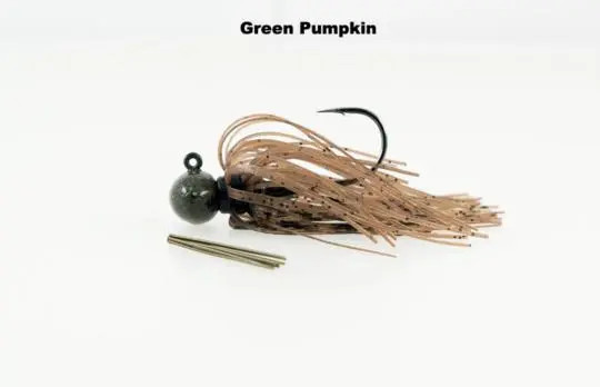 Missile Baits Ike's Micro Football Jig 1/4oz 2pk - Green Pumpkin
