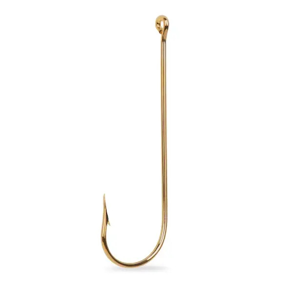 Mustad Aberdeen Hook Ringed sz4 50pk - Gold