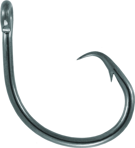 Mustad Demon Offset Circle, 1X Strong 1/0 25pk - Black Nickel